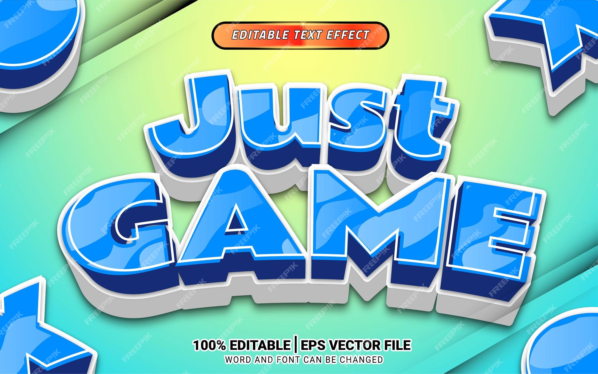 Premium Vector  Funny games 3d text effect