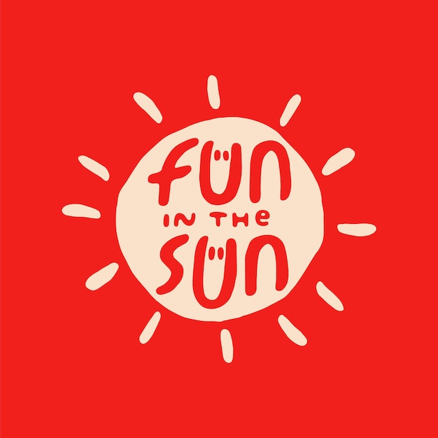Fun in the sun typografie t-shirt ontwerp klaar om af te drukken