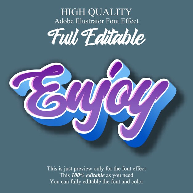 Fun modern script style editable font effect