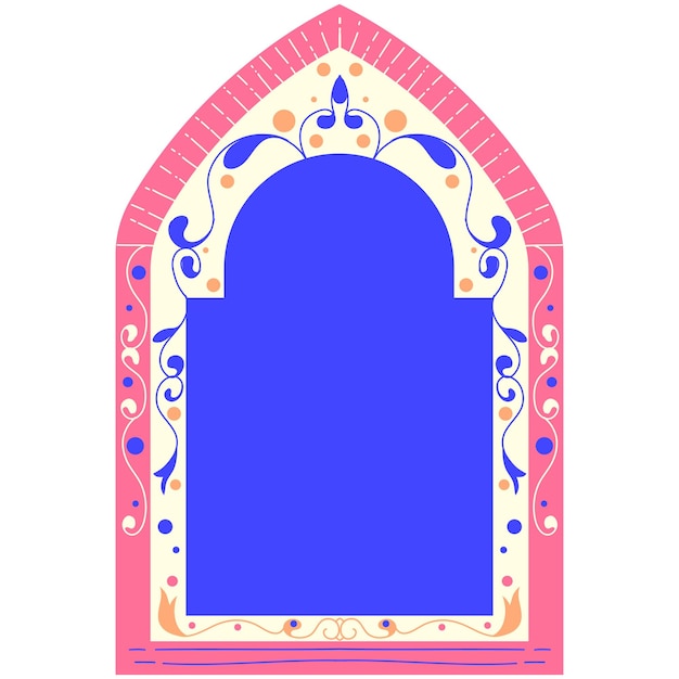 Vector fun pattern islamic door