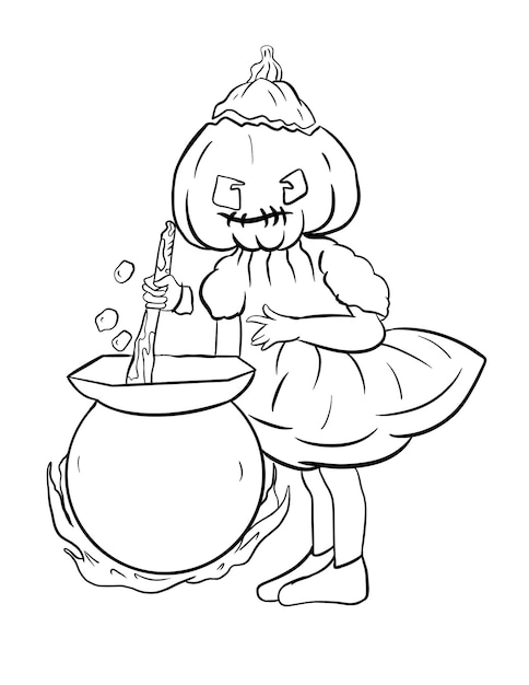 Fun scary  Halloween coloring pages Costumes