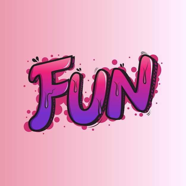 Fun text in Graffiti Style premium vector illustration