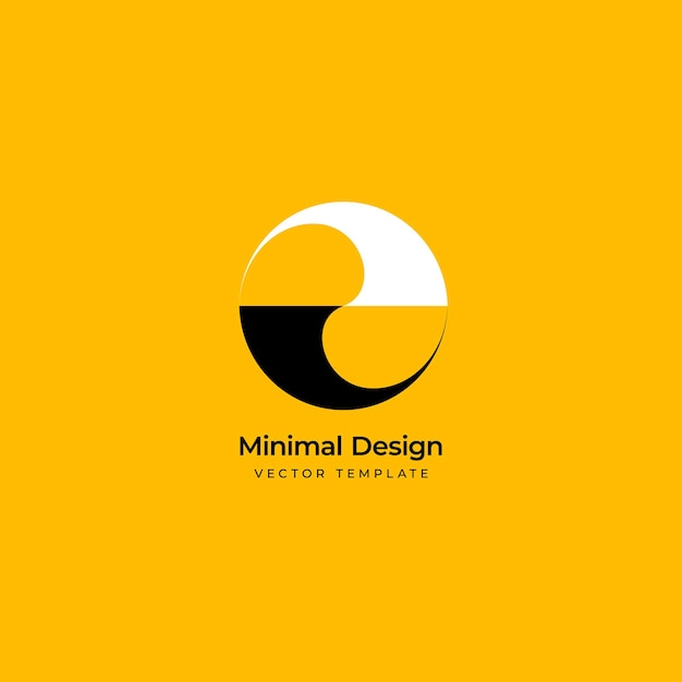 Functional circle minimal logo template Vector illustration