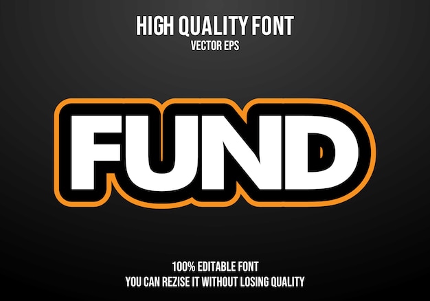 Fund editable text Effect