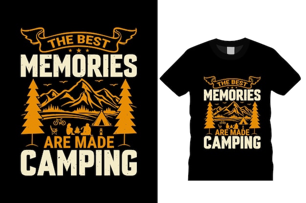 Fune campeggio vettore avventura tipografia campeggio tshirt design