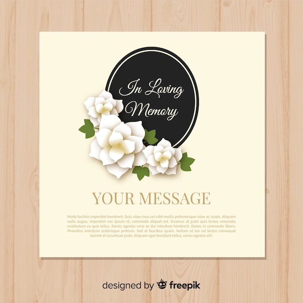 Funeral card template