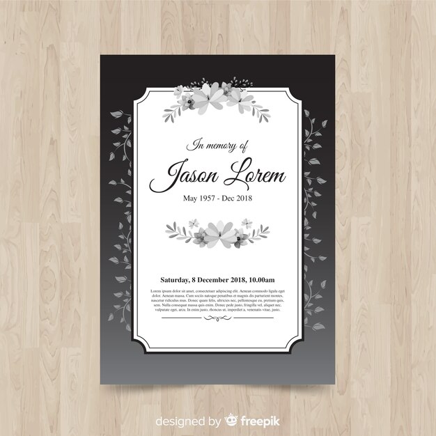 Funeral Card Template