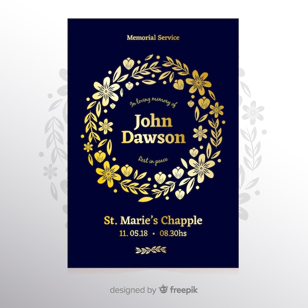 Funeral card template