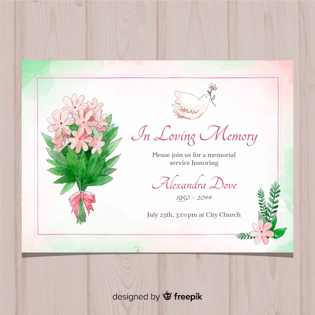 Funeral card template