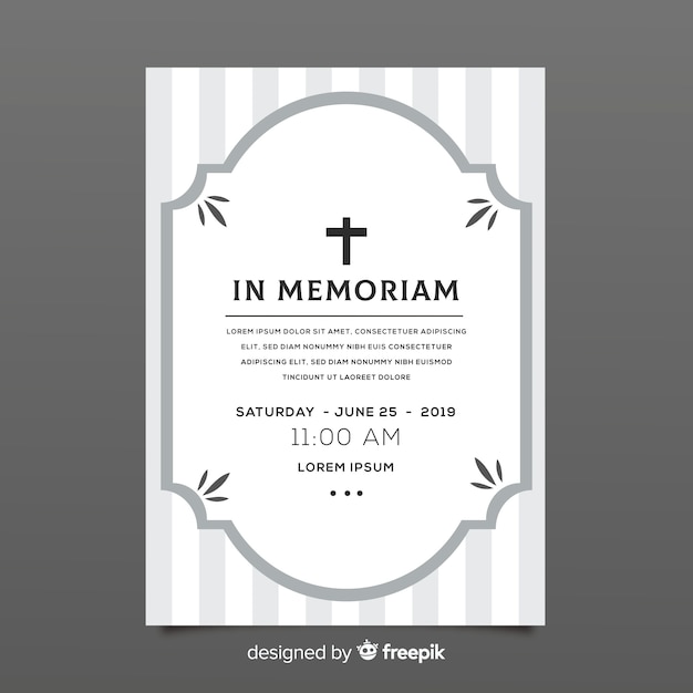 Funeral card template