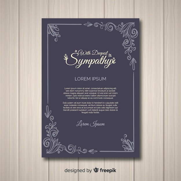 Funeral card template