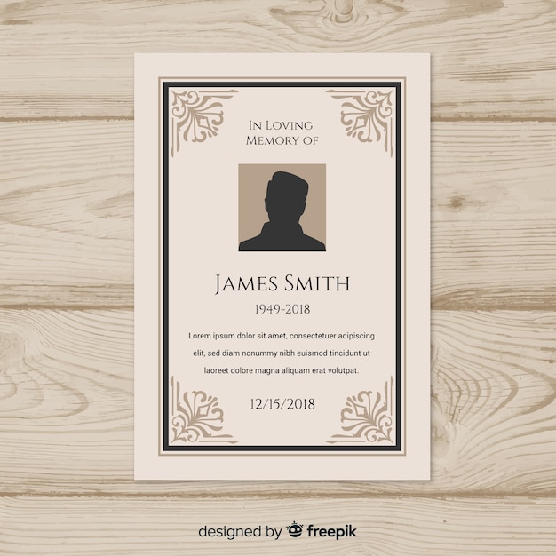 funeral card template