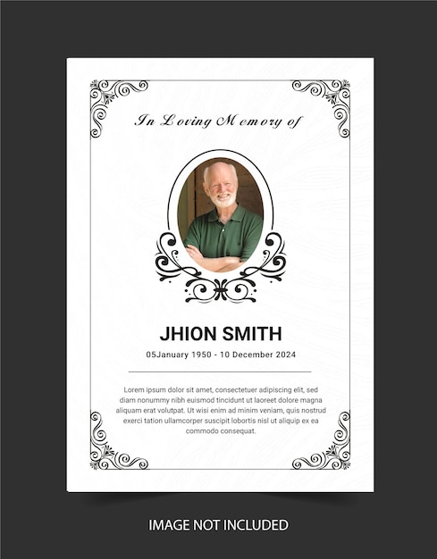 funeral flyer design template
