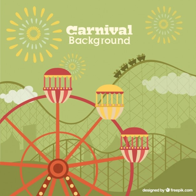 Vector funfair flat background