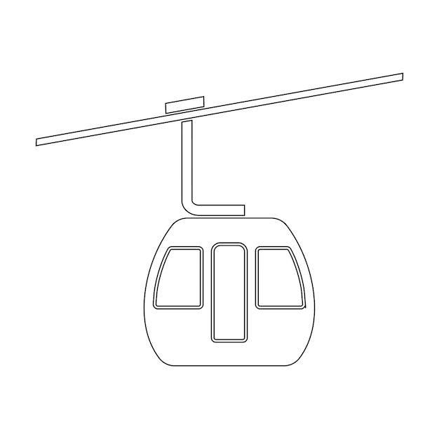 Funicular icon vector