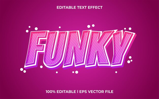 funky 3d bewerkbare teksteffectsjabloon met 3D-stijlgebruik voor logo en zakelijk merk