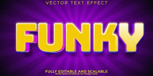 Funky cartoon text effect editable funny and hippie font style