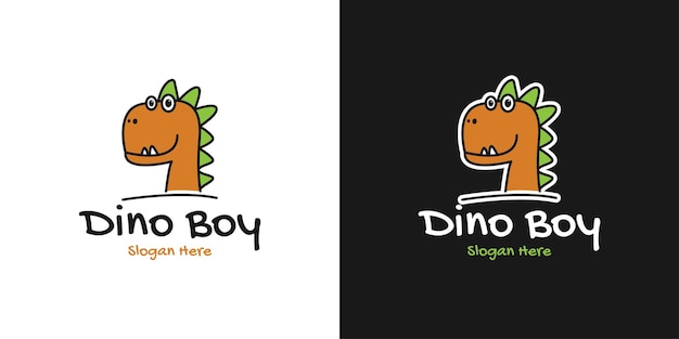 Funky Dino Mascot Logo Design Template