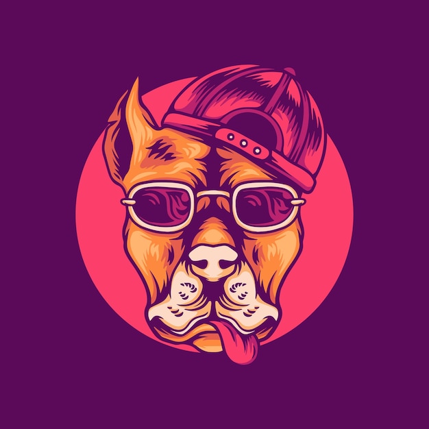 Funky dog illustration