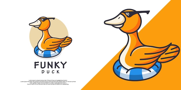 Дизайн логотипа Funky Duck