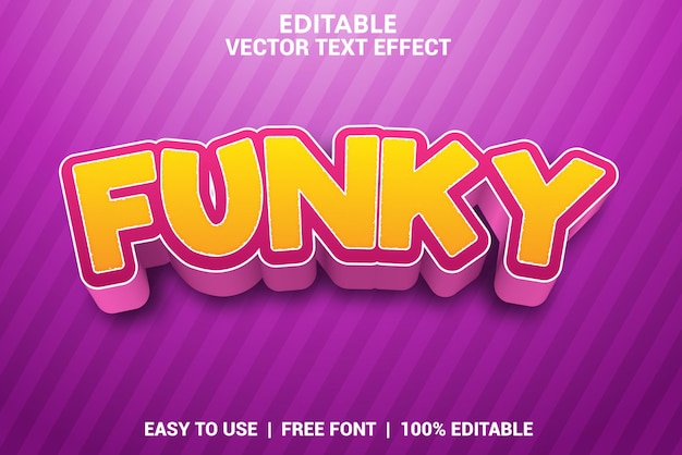 Funky editable 3d text effect with background