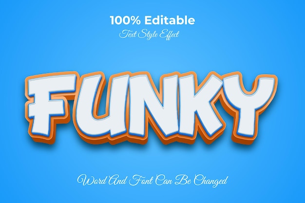 Funky editable text effect template