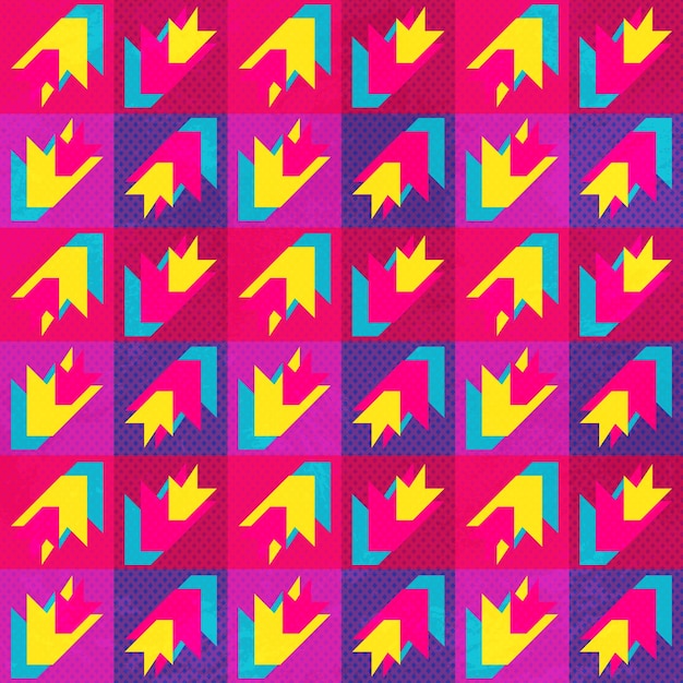 Funky geometric seamless pattern