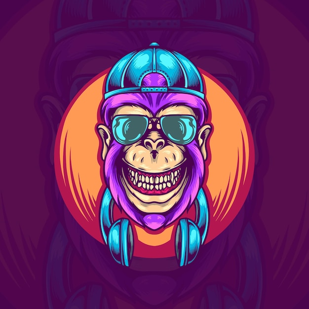 Funky Gorilla Illustration