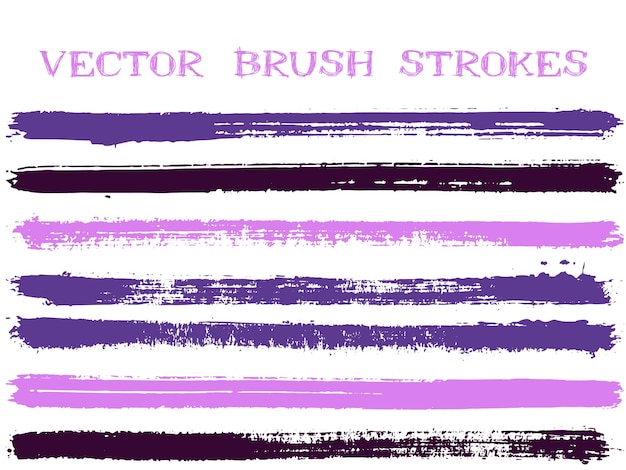 펑키 잉크 브러시 스트로크 격리 된 디자인 요소 페인트 라인 세트 지저분한 잉크 브러시 줄무늬 흰색 벡터 색상 팔레트 샘플에 고립