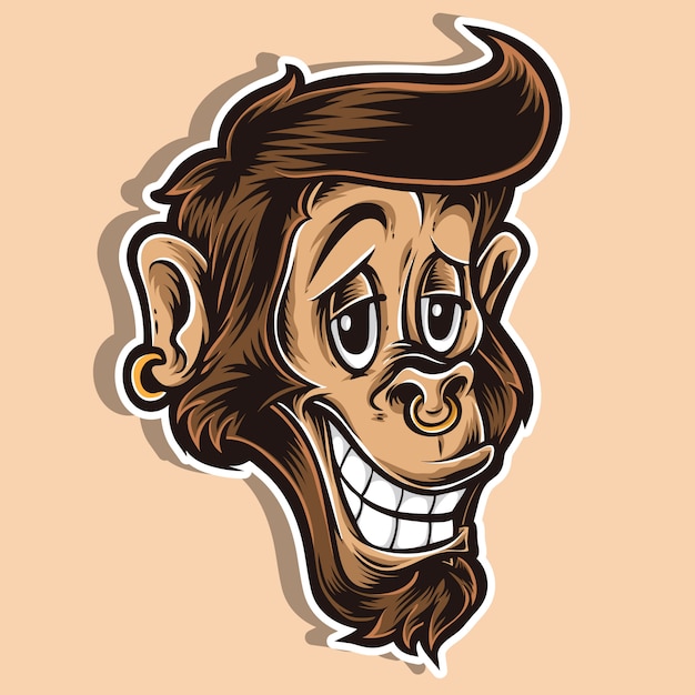 Vector funky monkey logo