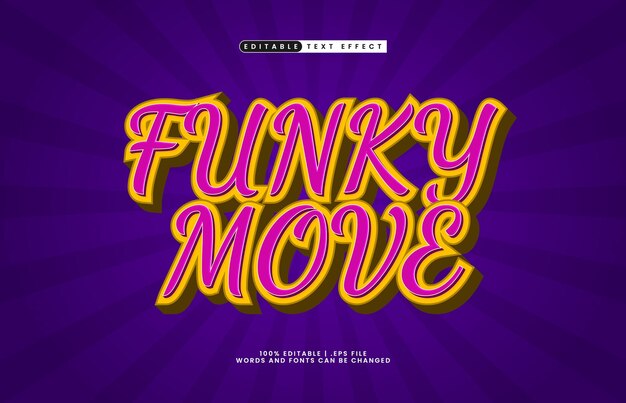 ダンスと音楽のテキストスタイルで編集可能なテキスト効果