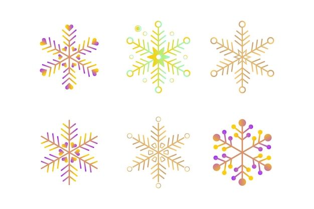 ファンキー・スノーフレイクス (Funky Snowflakes) ベクトルデザインのグラフィックス