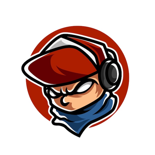 Funky Streamers Sport Mascotte Logo