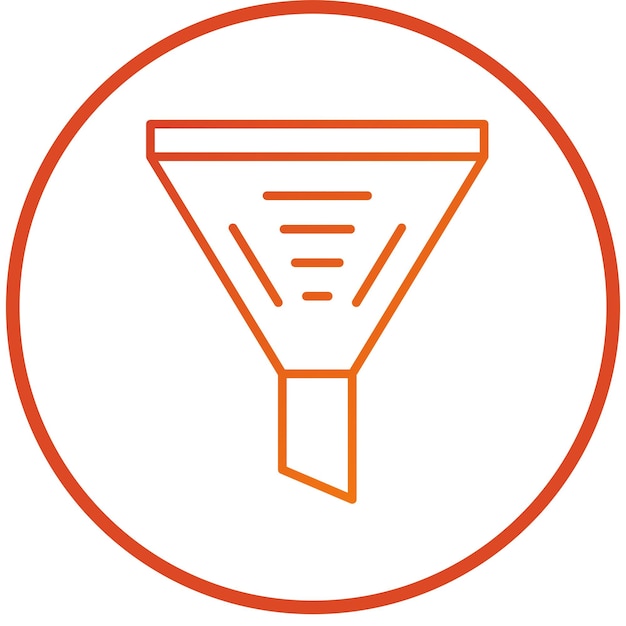 Vector funnel icon style