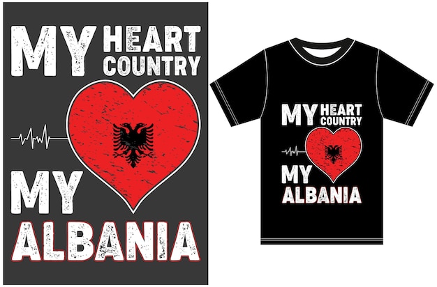 Funny Albania T-Shirt. Albania Gift for Wife, Husband, Girlfriend, Boyfriend. Albania Flag T-shirt