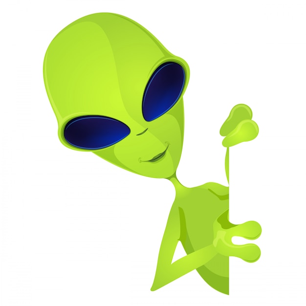 Vector funny alien