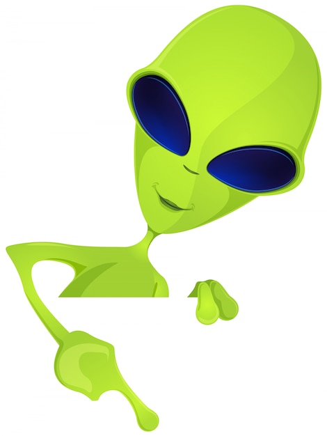 Vector funny alien