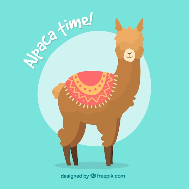 Funny alpaca background