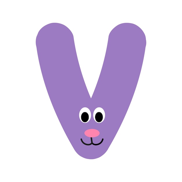 Funny alphabet - letter V