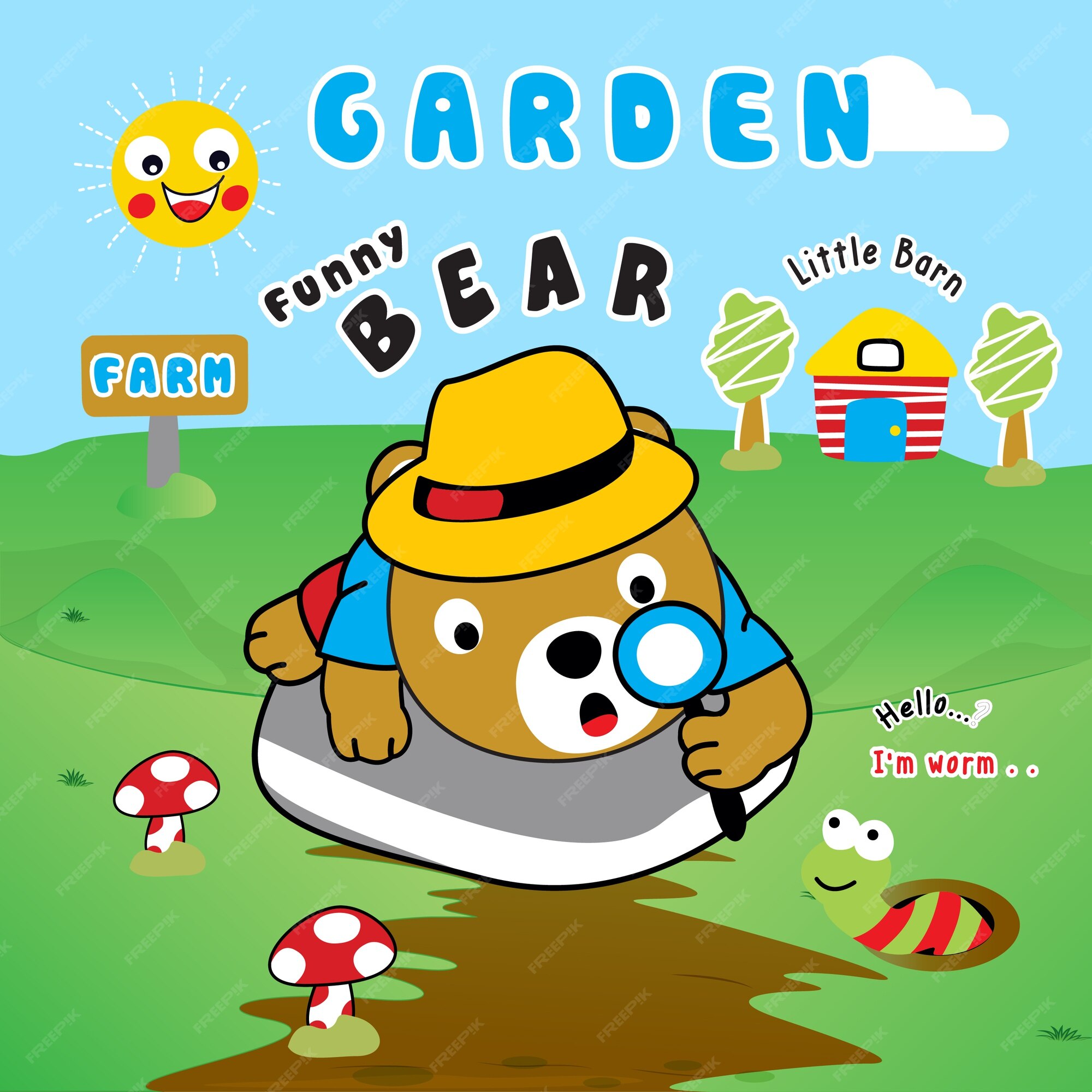 Premium Vector | Funny animal cartoon vector