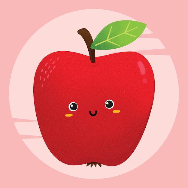 Funny apple vector