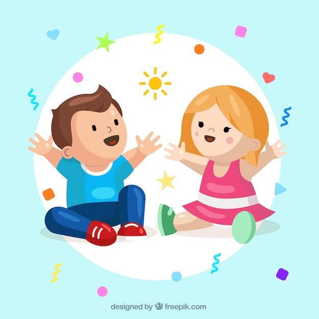 Vector funny baby cartoon