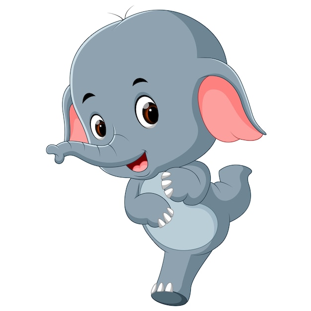 funny baby elephant cartoon