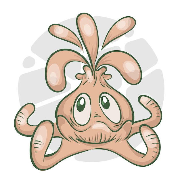 Funny bacteria virus and pathogen cartoon character Cute xAmicrobe icon on white background