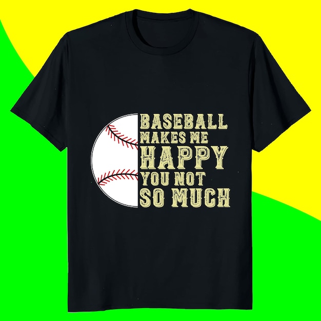 Vettore design divertente della maglietta da baseball