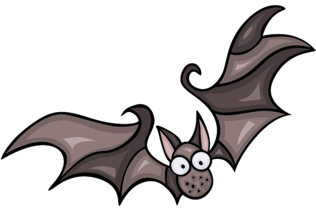 Funny bat isolated on white