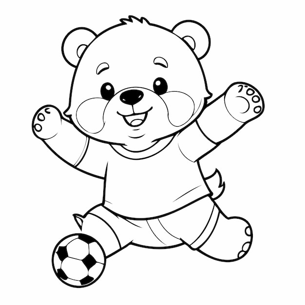 Funny bear drawing for toddlers book