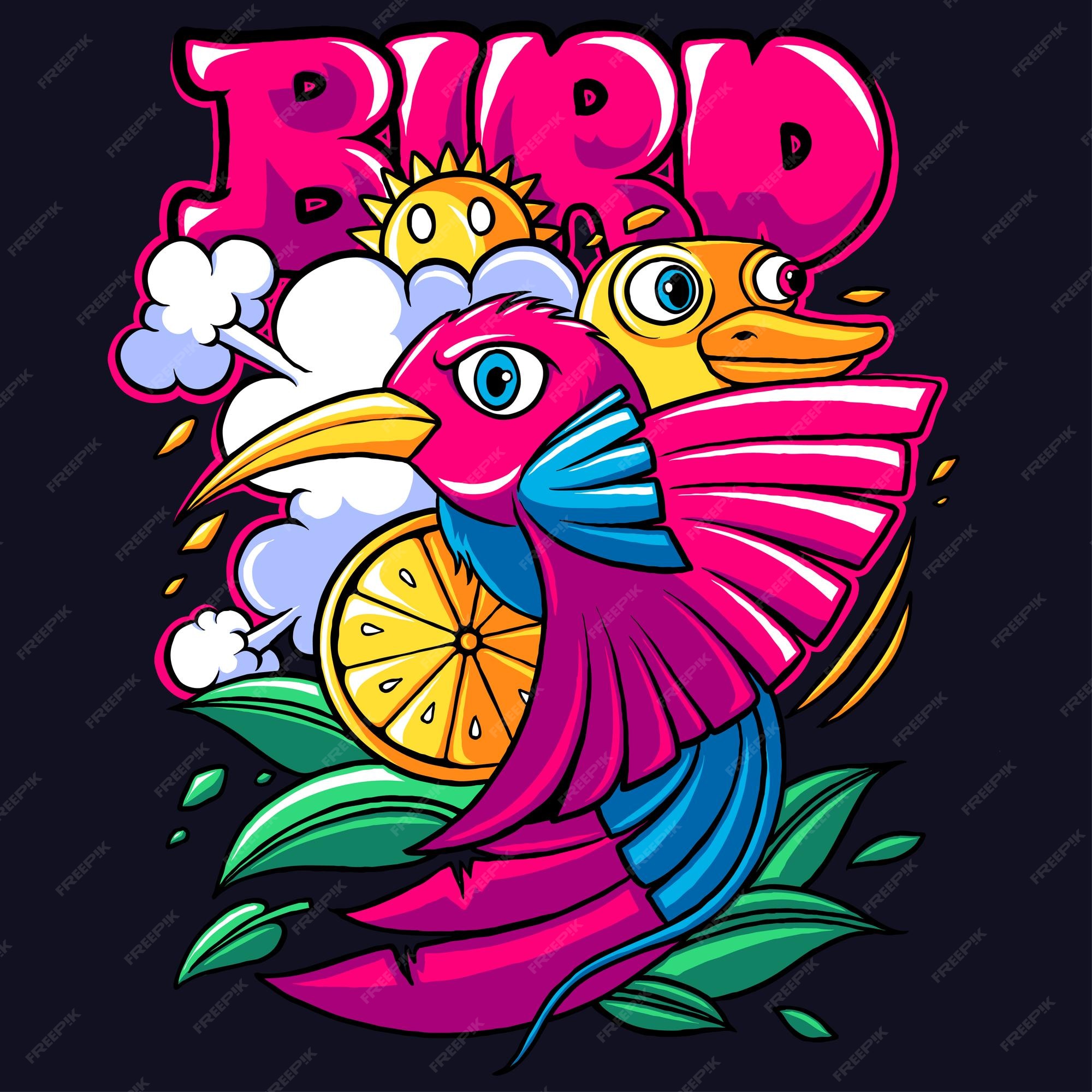 Premium Vector | Funny bird