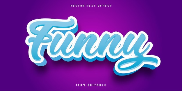 Vector funny bold text effect editable comic text style