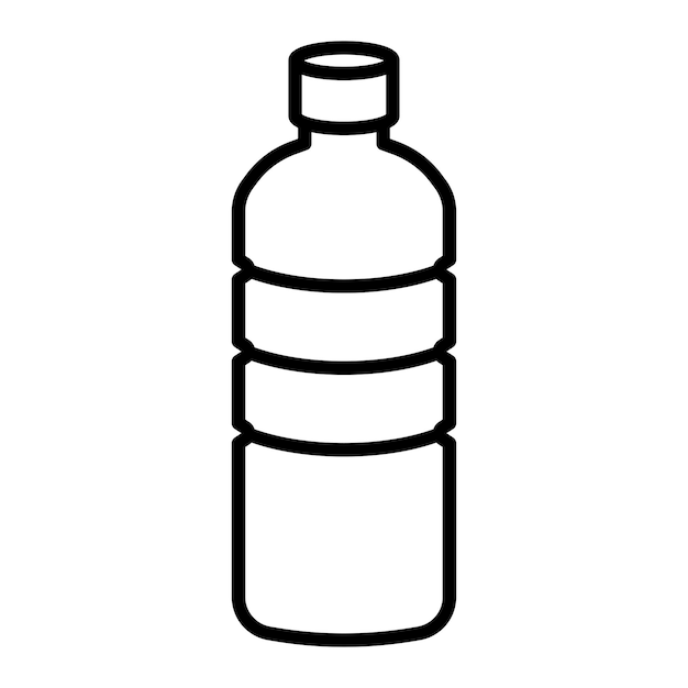 Funny bottle cartoon vector coloring page